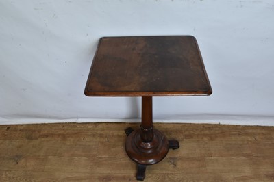 Lot 1380 - Regency square topped single mahogany pedestal table