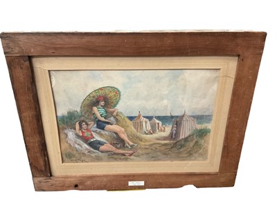 Lot 180 - Joshua Fisher, watercolour- Bathers