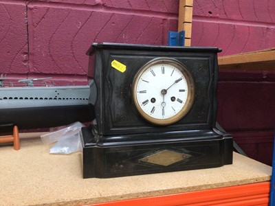 Lot 672 - Victorian slate clock