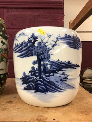 Lot 721 - Japanese blue and white porcelain jardiniere