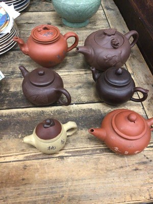 Lot 33 - Group of Chinese Yixing teapots