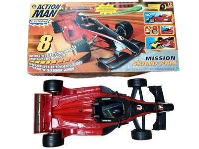 Lot 51 - Hasbro Action Man Mission Grand Prix, boxed, plus motorcycle, two action figures and captain Scarlett / Hasbro Micro Machines Super Stunt City, boxed (1)