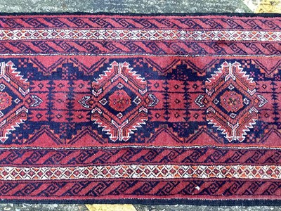 Lot 1442 - Eastern runner with geometric decoration