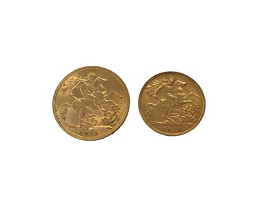 Lot 453 - G.B. - Gold Sovereign George V 1914 EF & Half Sovereign 1913 VF (2 coins)