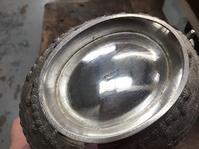 Lot 272 - Indian silver four piece teaset together with a matching tray