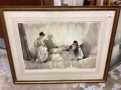 Lot 606 - William Russell Flint limited edition print - Two Beauties, with blindstamp, in glazed gilt frame