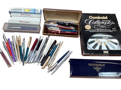 Lot 2506 - Collection of pens including Waterman's, Parker etc