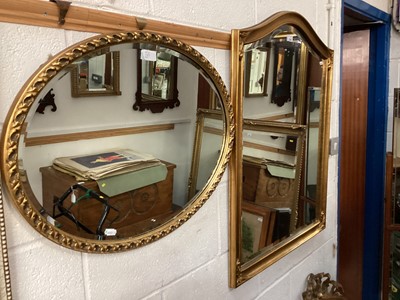 Lot 1288 - Two modern gilt framed mirrors