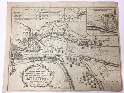Lot 841 - 1759 siege of Quebec map
