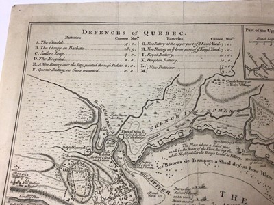 Lot 841 - 1759 siege of Quebec map