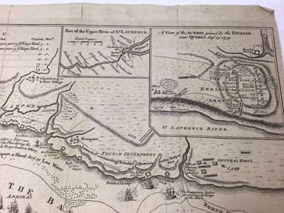 Lot 841 - 1759 siege of Quebec map