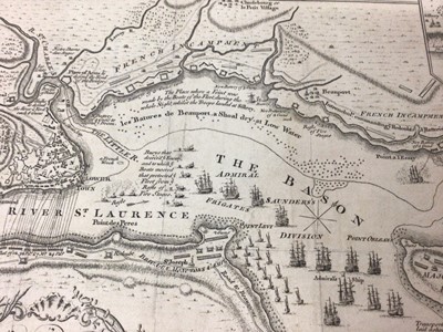 Lot 841 - 1759 siege of Quebec map