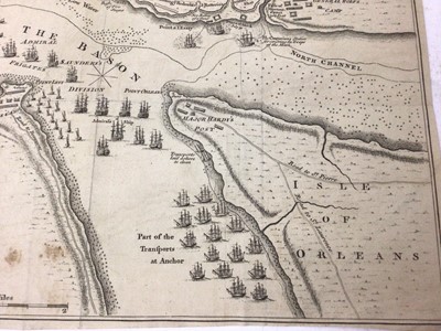 Lot 841 - 1759 siege of Quebec map