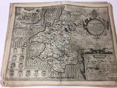 Lot 842 - Collection of John Speed Welsh maps, all circa 1627