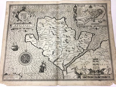 Lot 842 - Collection of John Speed Welsh maps, all circa 1627