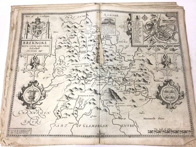 Lot 842 - Collection of John Speed Welsh maps, all circa 1627