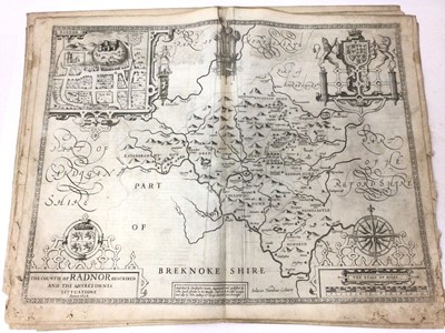 Lot 842 - Collection of John Speed Welsh maps, all circa 1627