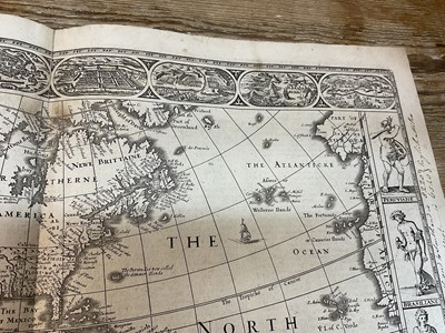 Lot 844 - John Speed - 17th century engraved Map of America, dated 1626 (but 1676