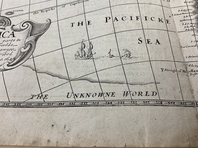 Lot 844 - John Speed - 17th century engraved Map of America, dated 1626 (but 1676