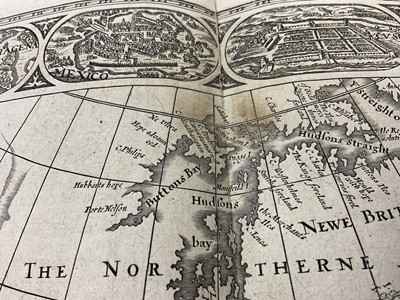 Lot 844 - John Speed - 17th century engraved Map of America, dated 1626 (but 1676