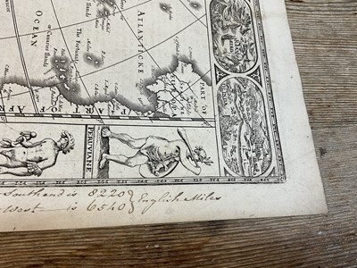 Lot 844 - John Speed - 17th century engraved Map of America, dated 1626 (but 1676