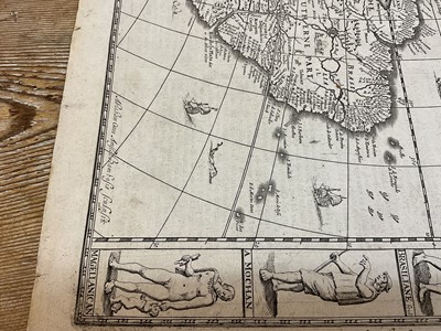 Lot 844 - John Speed - 17th century engraved Map of America, dated 1626 (but 1676