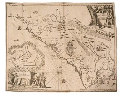 Lot 845 - John Ogilby - rare engraved Map of Carolina, 1672