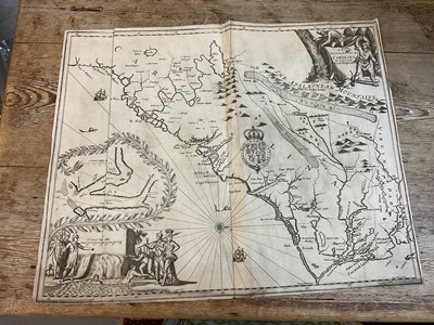 Lot 845 - John Ogilby - rare engraved Map of Carolina, 1672