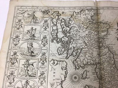 Lot 846 - John Speed 17th century engraved map - Britain as it was Devided in the Tyme of the English Saxons