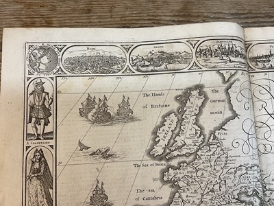 Lot 838 - John Speed 17th century engraved map of The Romane Empire