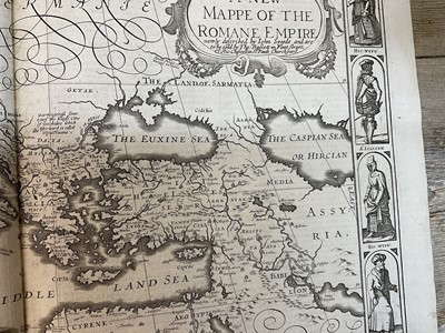 Lot 838 - John Speed 17th century engraved map of The Romane Empire