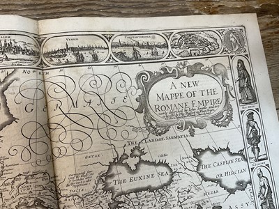 Lot 838 - John Speed 17th century engraved map of The Romane Empire