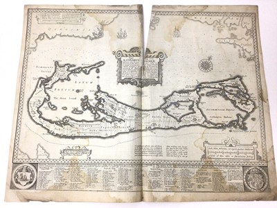 Lot 836 - John Speed, 17th century engraved map of Bermuda