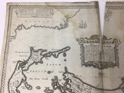 Lot 836 - John Speed, 17th century engraved map of Bermuda