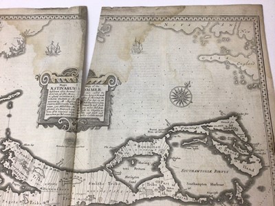 Lot 836 - John Speed, 17th century engraved map of Bermuda