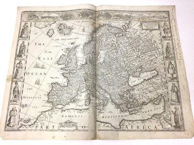 Lot 835 - John Speed - 17th century map of Europ and the chiefe Cities contayned therin ...