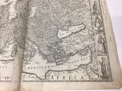 Lot 835 - John Speed - 17th century map of Europ and the chiefe Cities contayned therin ...