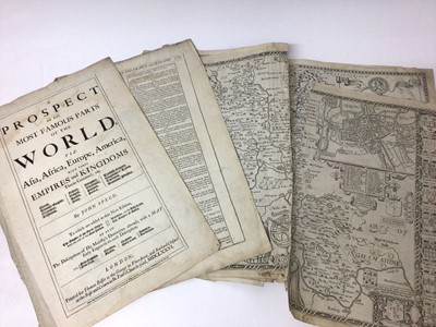 Lot 849 - Group of 17th century engraved maps by Speed