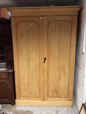 Lot 1358 - Victorian pine wardrobe