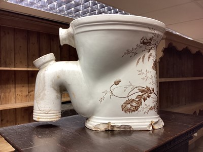 Lot 1372 - Victorian Oeneas pottery toilet