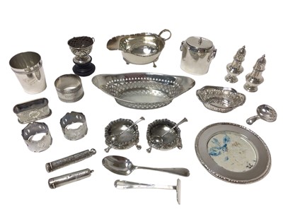 Lot 298 - Selection of miscellaneous 19th/20th century silver