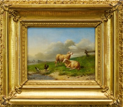 Lot 902 - Manner of Eugène Verboeckhoven (1798-1881) oil on panel - Sheep at Rest, indistinctly signed, in gilt frame