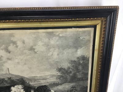 Lot 45 - "Thunder" Old English Setter mezzotint on wove, not laid down William Ward after HB Chalon "Horse painter to the Duke and Duchess of York".  Pub. London 1798.  Framed and glazed Hogarth frame.  55c...