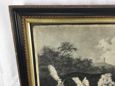 Lot 45 - "Thunder" Old English Setter mezzotint on wove, not laid down William Ward after HB Chalon "Horse painter to the Duke and Duchess of York".  Pub. London 1798.  Framed and glazed Hogarth frame.  55c...