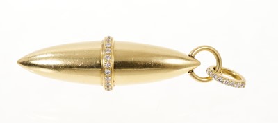 Lot 442 - 18ct bullet pendant