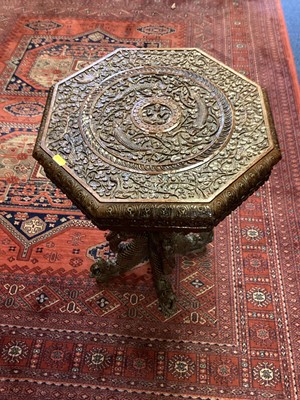 Lot 1242 - Anglo Indian Octangonal carved occasional table