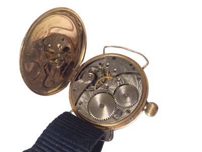 Lot 14 - 1920s Waltham 9ct gold cased manual wind wristwatch