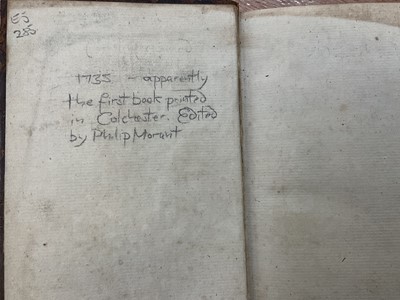 Lot 1774 - Colchester interest 1648 book