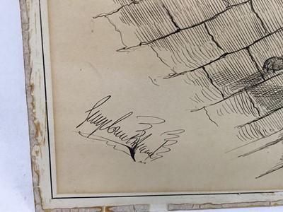 Lot 165 - George Cruickshank (1792-1878) pen and ink satirical cartoon of cats squabbling over the Philippines
