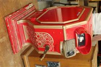 Lot 3458 - Red cast iron mutoscope and stand - 1d...